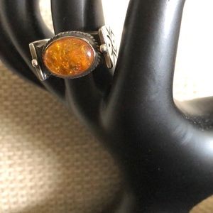 One of a Kind Genuine Amber Ring